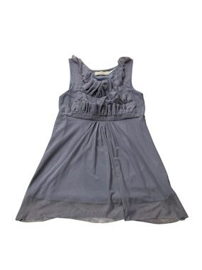 EUC Burlapp Women's Gray Ruffle Top XS Anthropologie